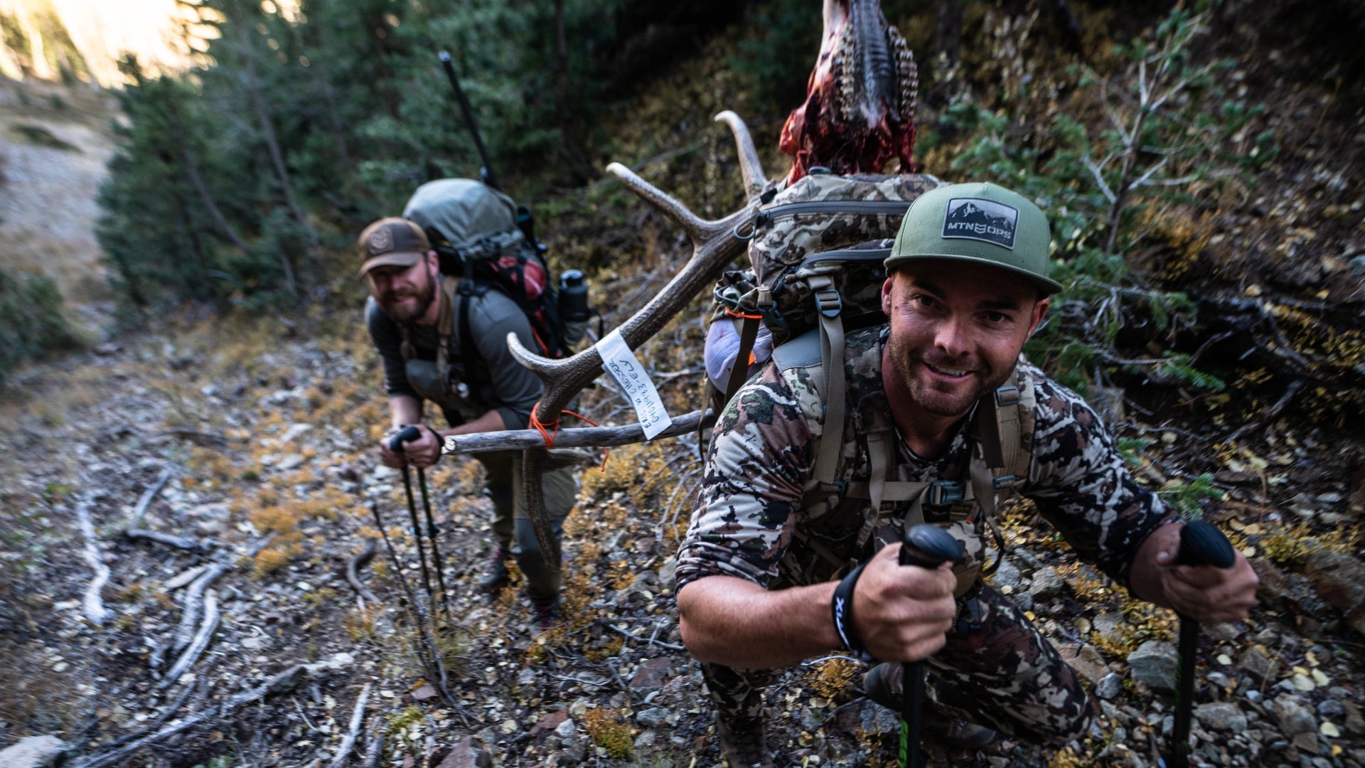 prevent hunting injuries, trekking poles for injury prevention, elk hunting safety gear, trekking poles reduce fatigue, efficient elk pack out, stability in rugged terrain
