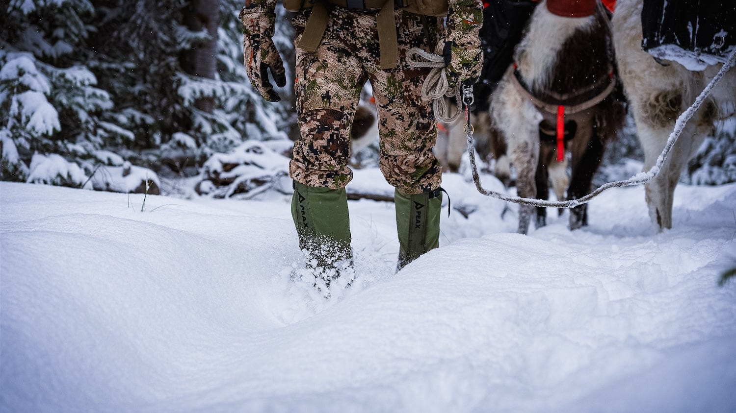 Hunting Gaiters in Green by PEAX Equipment