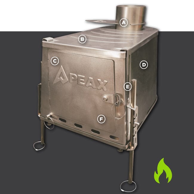 Titanium Hot Tent Stove Features