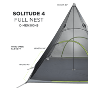 Tent PEAX Equipment Co. SOLITUDE 4 FULL NEST