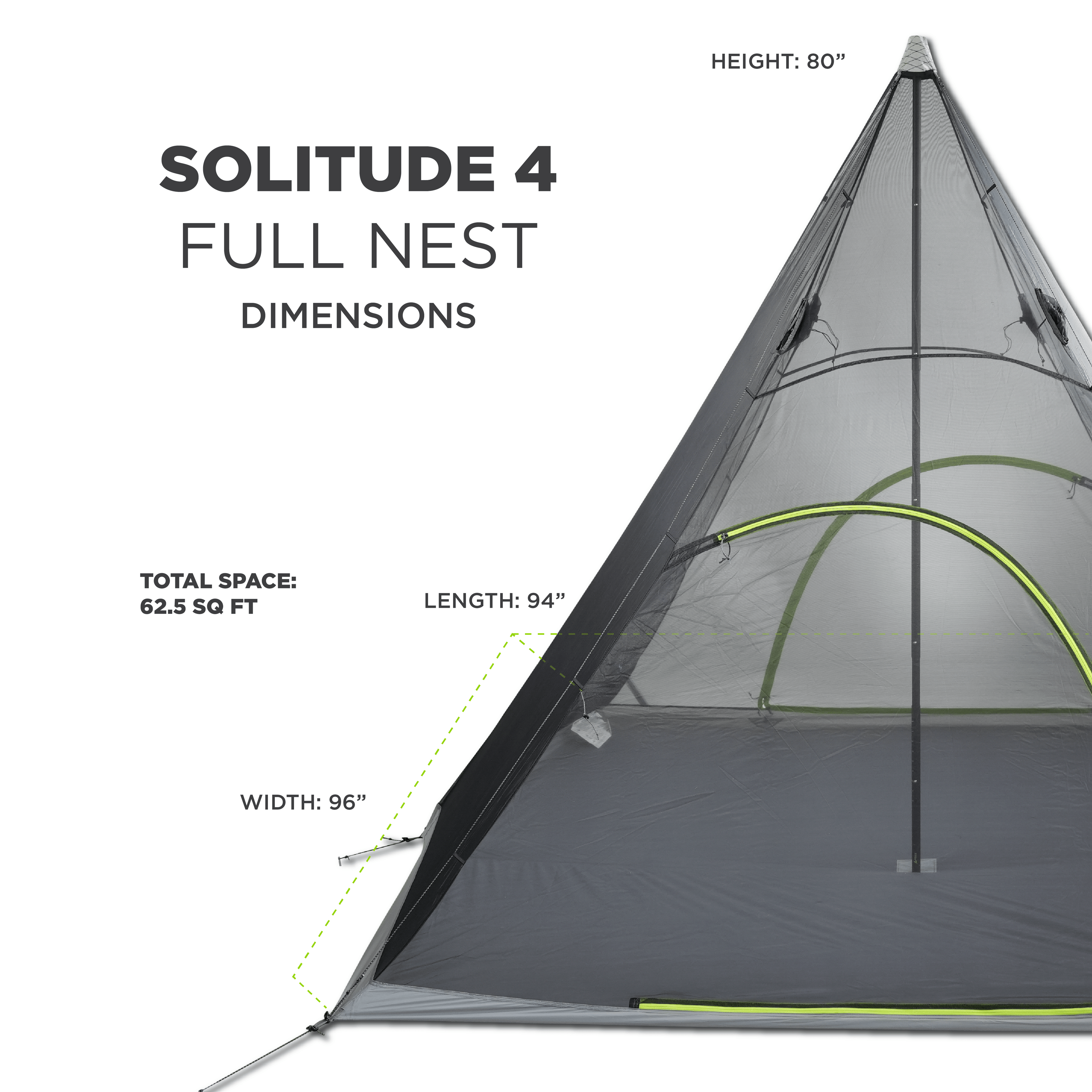 Tent PEAX Equipment Co. SOLITUDE 4 FULL NEST