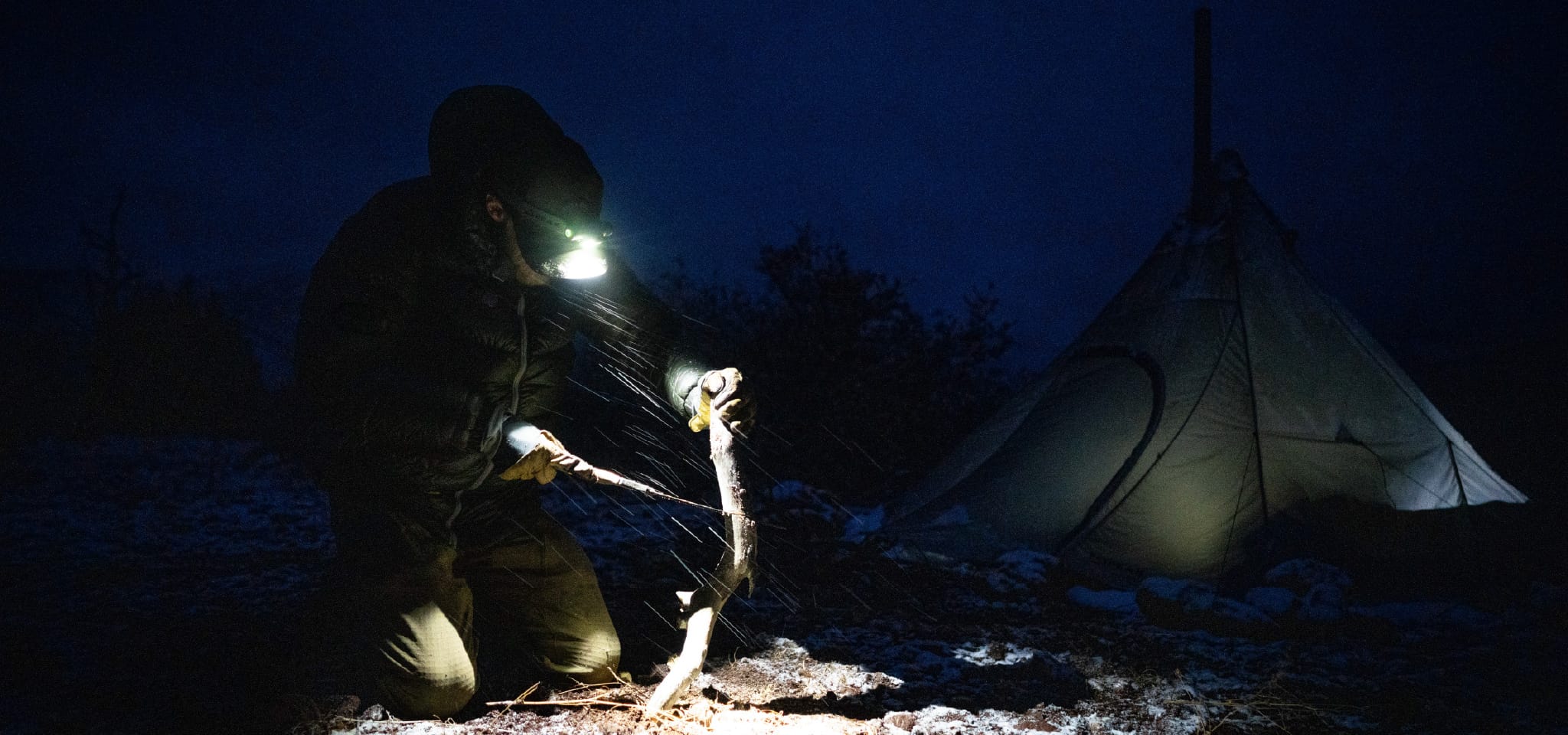 spring backcountry hunting gear, hot tent hunting setup, backcountry shelter system, waterproof hunting shelter, hunting in bad weather