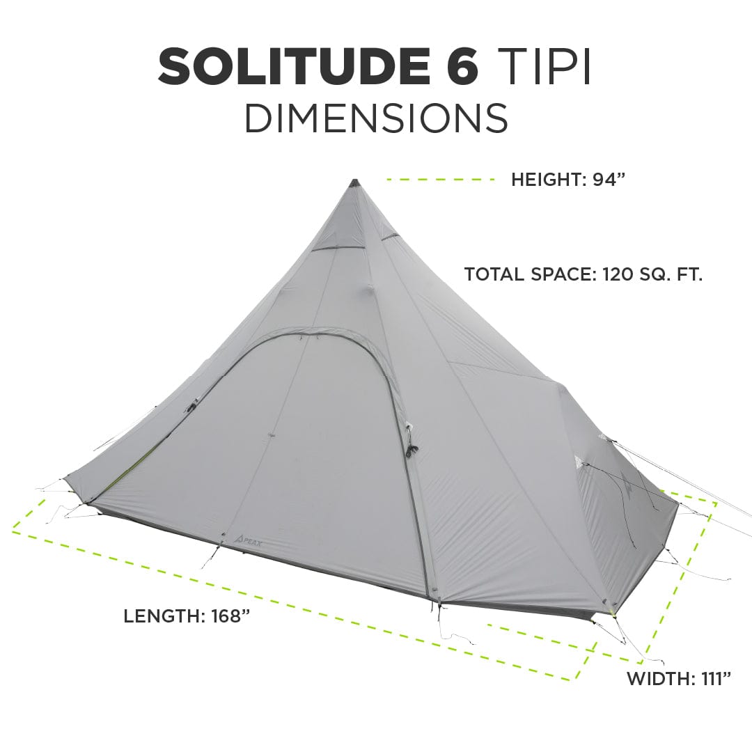 Tent PEAX Equipment Co. SOLITUDE 6 TIPI TENT [SILNYLON]