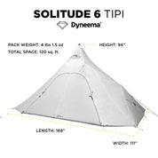Tent PEAX Equipment Co. SOLITUDE 6 TIPI TENT [DYNEEMA]