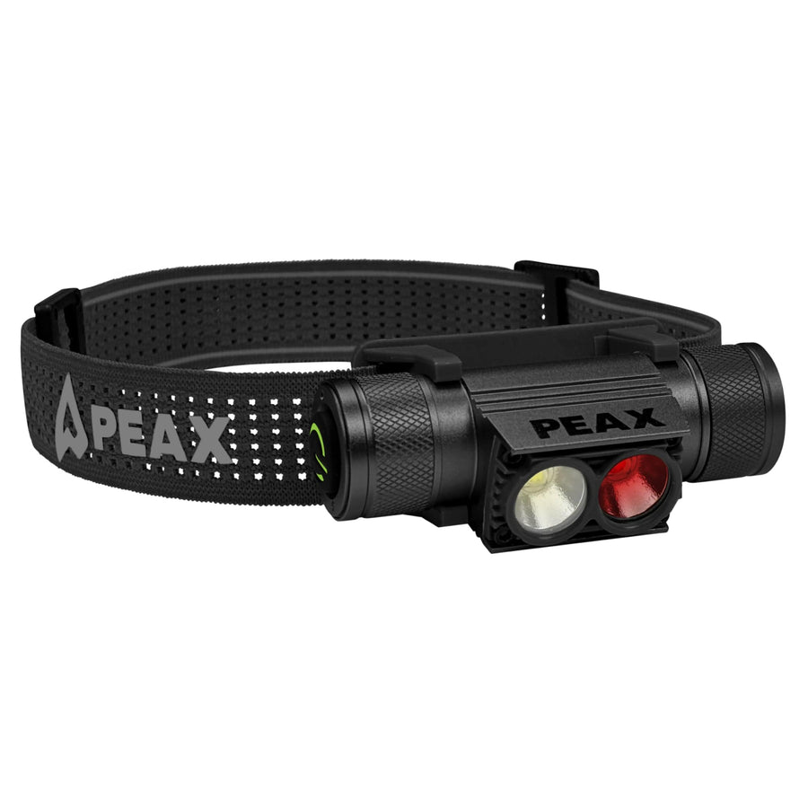 PEAX Backcountry Duo rechargeable hunting headlamp with white and red lights