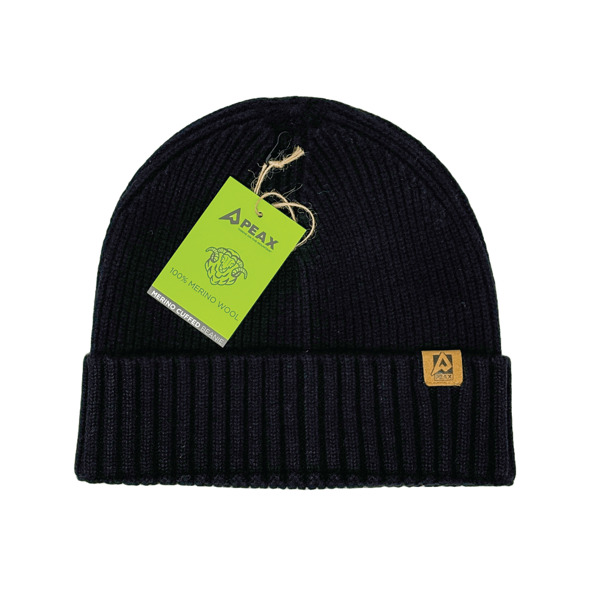 PEAX Equipment Co. Black 🎁 MERINO CUFFED BEANIE (100% off)
