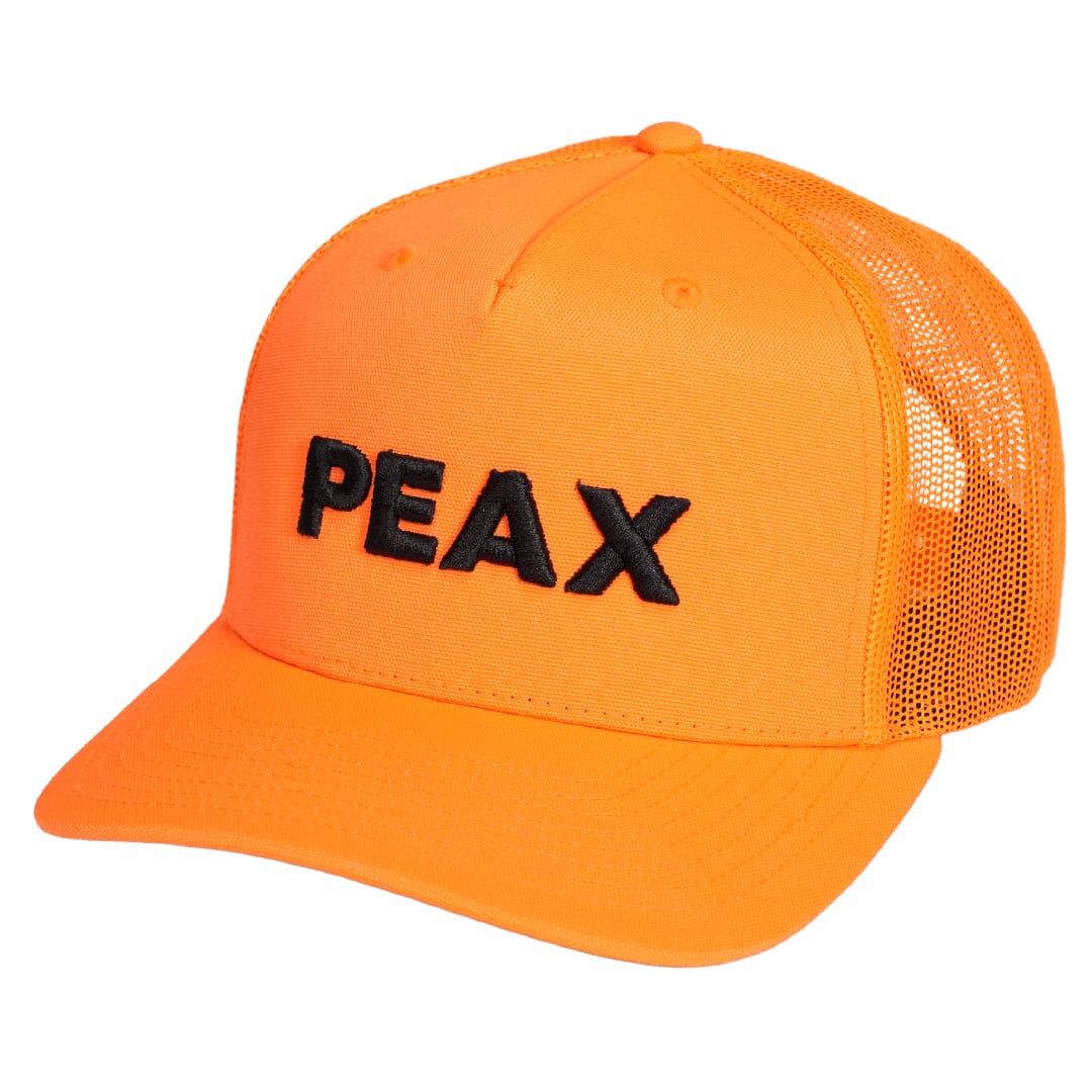Hats PEAX Equipment Co. BLAZE ORANGE TRUCKER