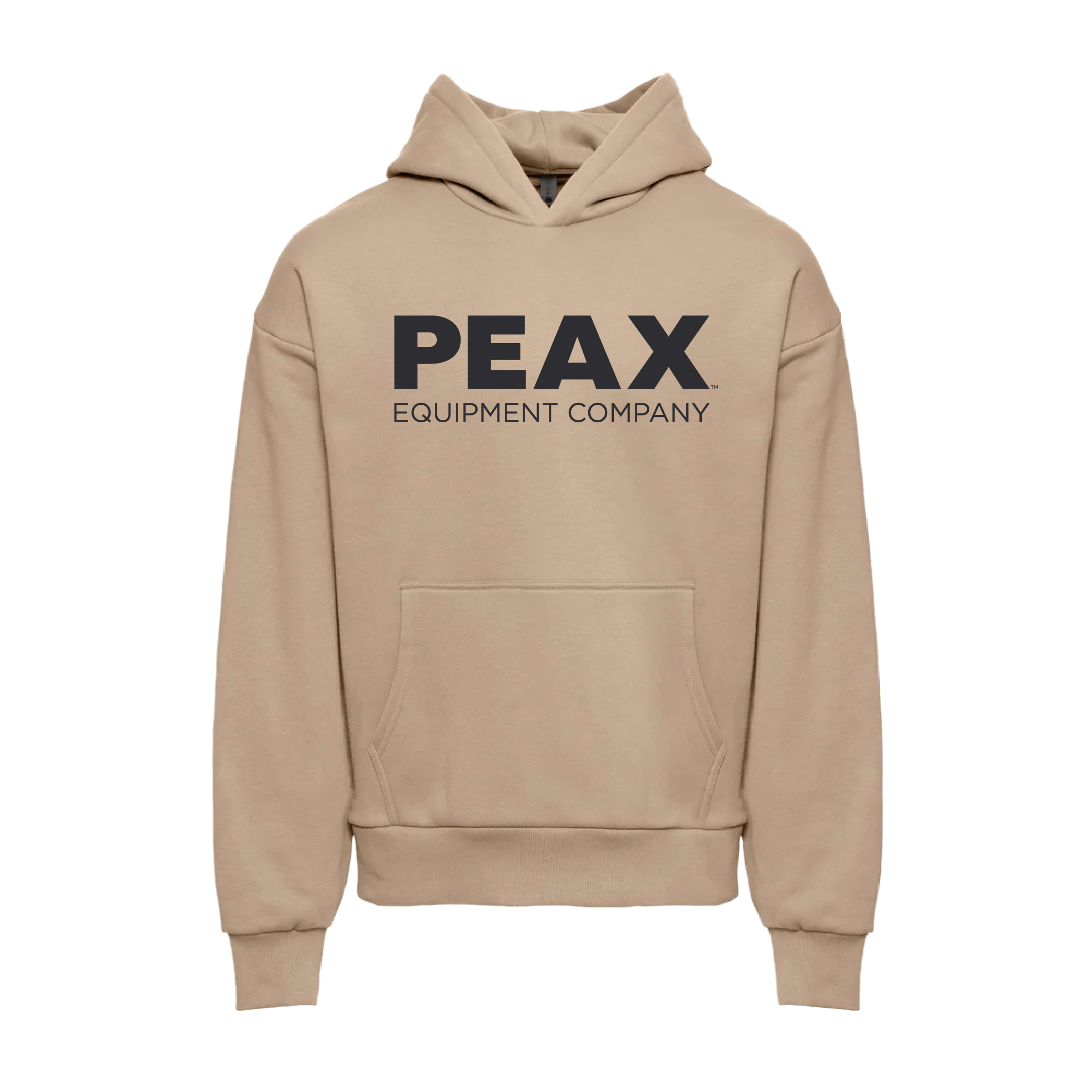 PEAX Equipment Company Classic Heavyweight Hoodie in tan.