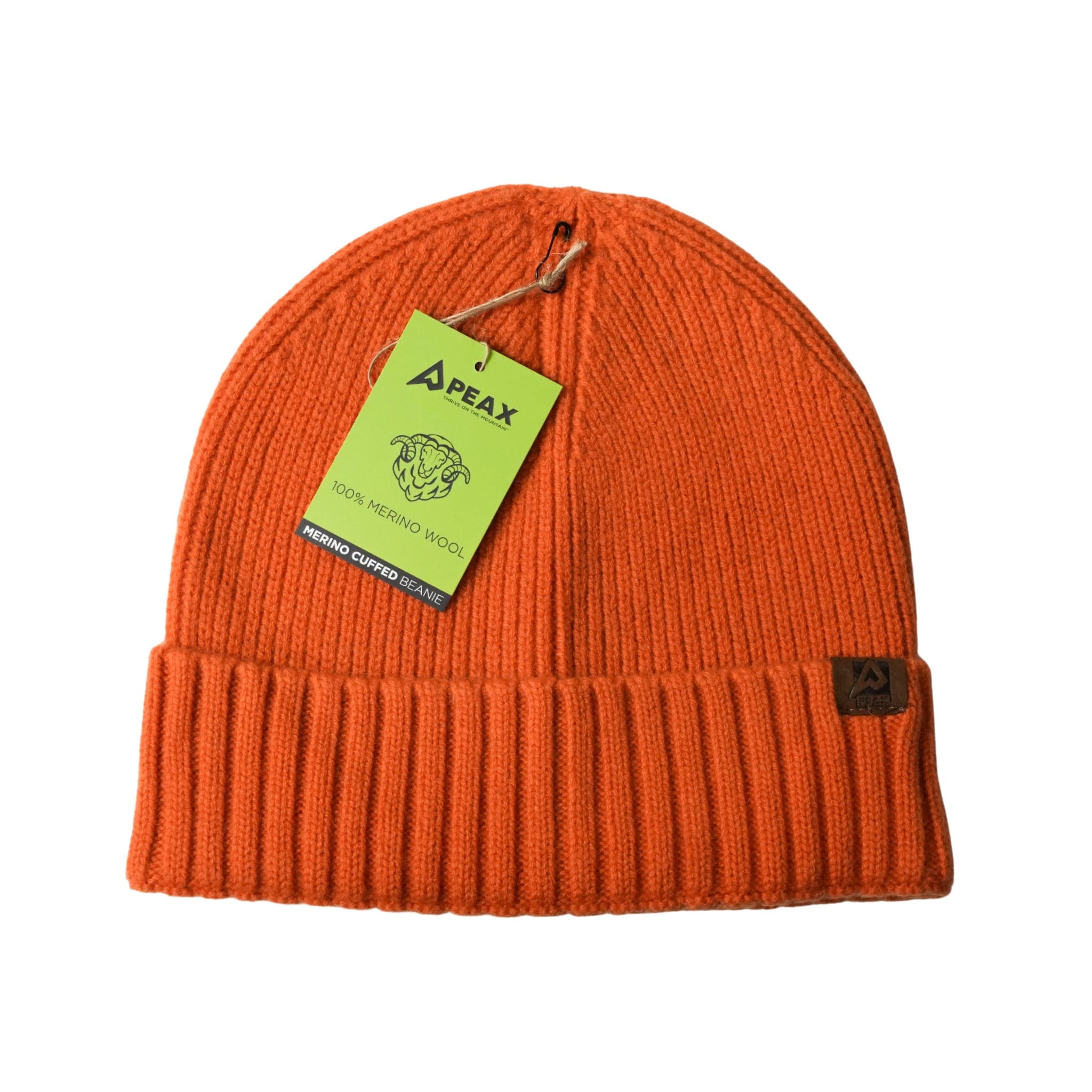 Hats PEAX Equipment Co. Hunter Orange MERINO CUFFED BEANIE