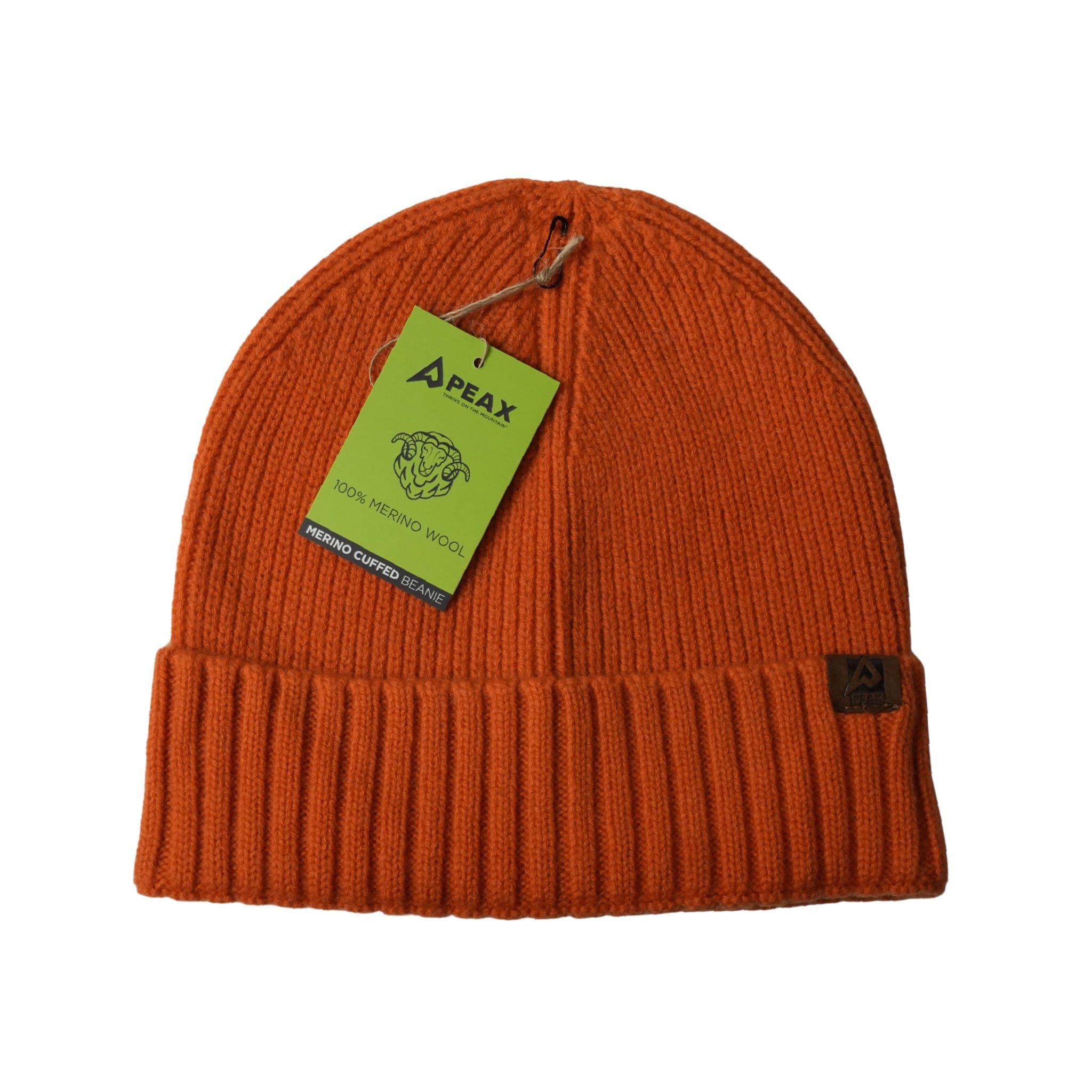Hats PEAX Equipment Co. Hunter Orange MERINO CUFFED BEANIE